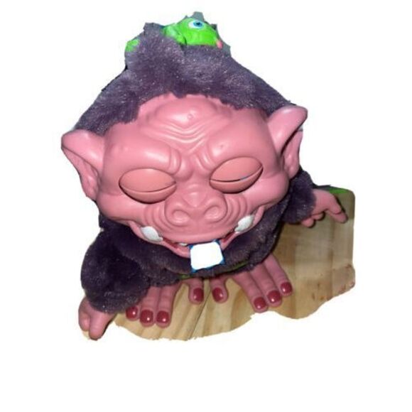 Crate Creatures Surprise Brown Monster Blue Tongue Lizard Nanners- WORKS - Picture 9 of 12